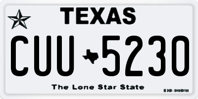 TX license plate CUU5230