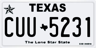 TX license plate CUU5231