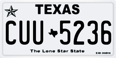 TX license plate CUU5236
