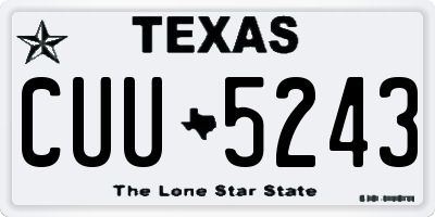 TX license plate CUU5243