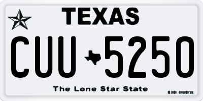 TX license plate CUU5250