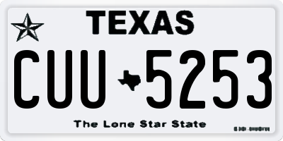 TX license plate CUU5253