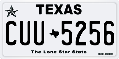 TX license plate CUU5256