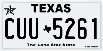 TX license plate CUU5261