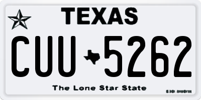 TX license plate CUU5262