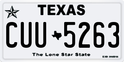 TX license plate CUU5263