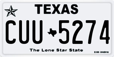 TX license plate CUU5274