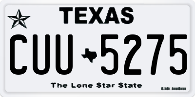 TX license plate CUU5275