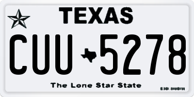TX license plate CUU5278