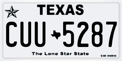 TX license plate CUU5287