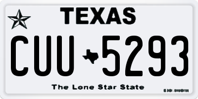 TX license plate CUU5293