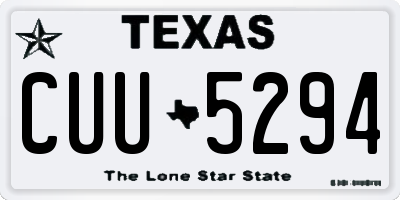 TX license plate CUU5294