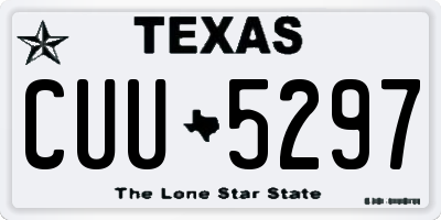 TX license plate CUU5297