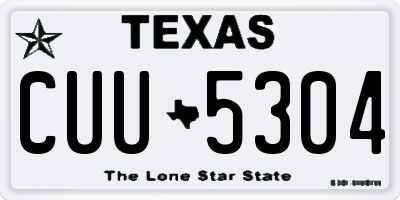TX license plate CUU5304