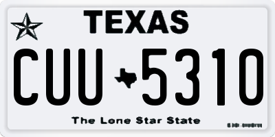 TX license plate CUU5310