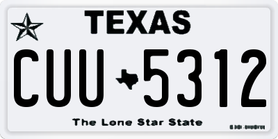 TX license plate CUU5312