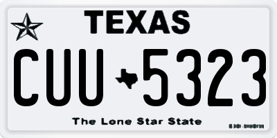 TX license plate CUU5323