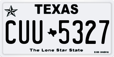 TX license plate CUU5327