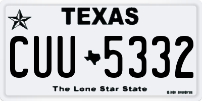 TX license plate CUU5332