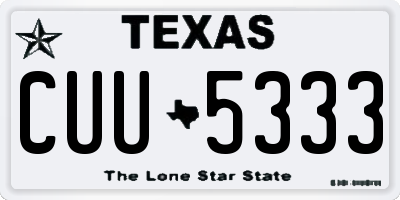 TX license plate CUU5333