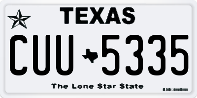 TX license plate CUU5335
