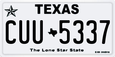 TX license plate CUU5337
