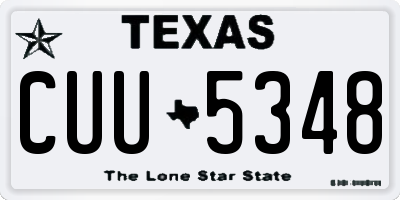 TX license plate CUU5348
