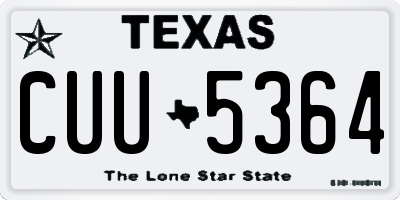 TX license plate CUU5364