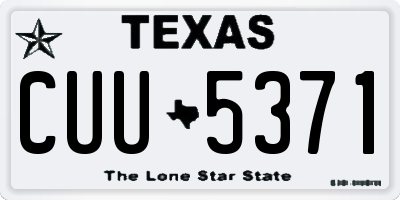 TX license plate CUU5371