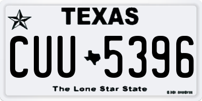 TX license plate CUU5396