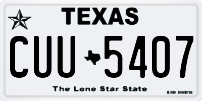 TX license plate CUU5407
