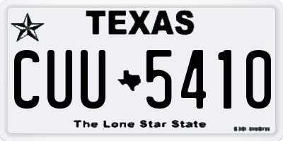 TX license plate CUU5410