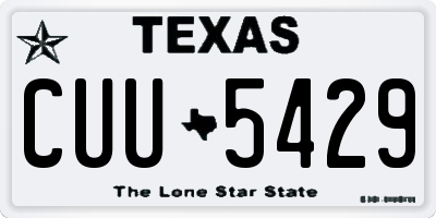 TX license plate CUU5429
