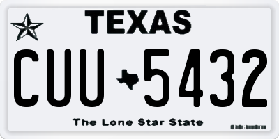 TX license plate CUU5432