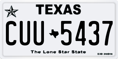 TX license plate CUU5437