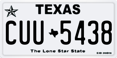 TX license plate CUU5438