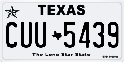 TX license plate CUU5439
