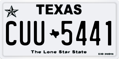 TX license plate CUU5441