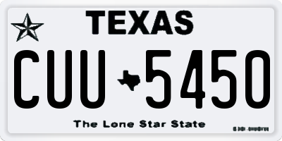 TX license plate CUU5450