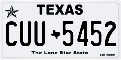 TX license plate CUU5452