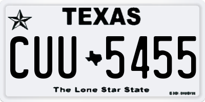 TX license plate CUU5455