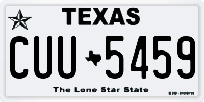 TX license plate CUU5459