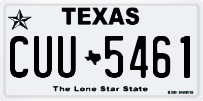 TX license plate CUU5461