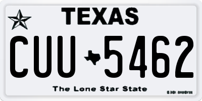 TX license plate CUU5462