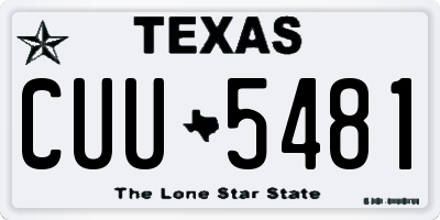 TX license plate CUU5481