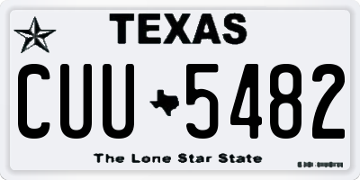 TX license plate CUU5482