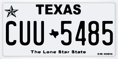 TX license plate CUU5485