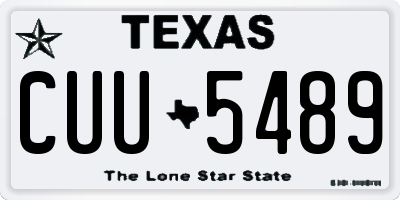 TX license plate CUU5489