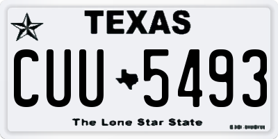 TX license plate CUU5493