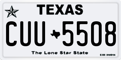 TX license plate CUU5508